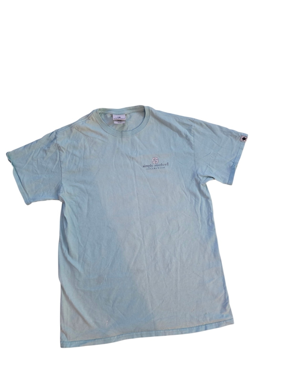 Simply Southern Sea the Coast Lighthouse Graphic Tee Aqua Blue Short Sleeve Tee - Picture 2 of 6